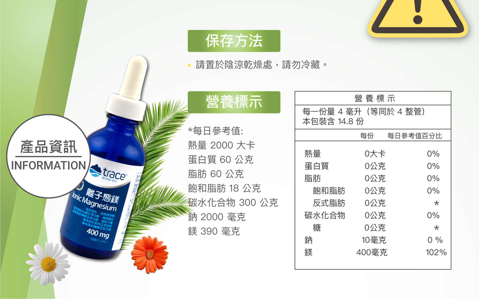 萃思鎂 液態鎂-台灣食品安全確認(1)重金屬檢測。(2)三千萬產品責任險。